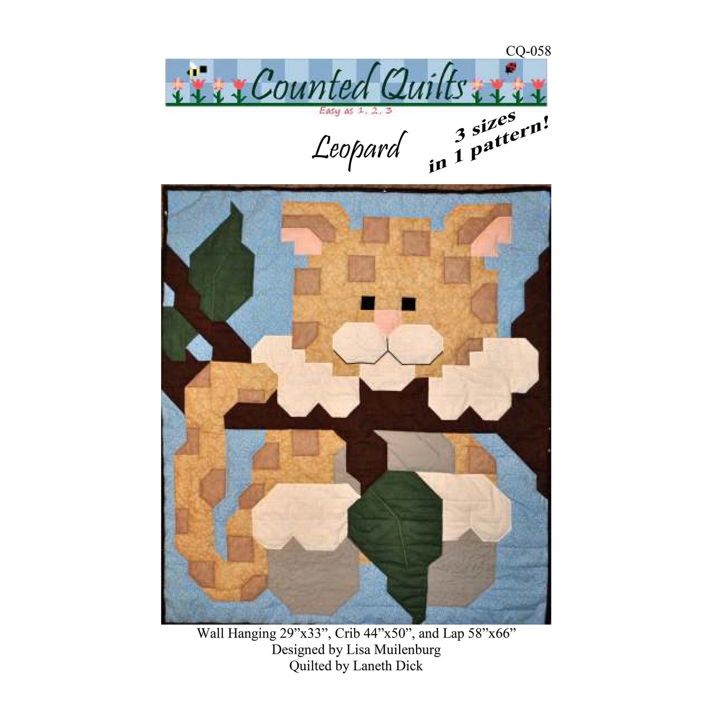 Leopard Quilt Pattern CQ-058 - Paper Pattern