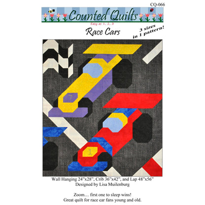 Race Cars Quilt Pattern CQ-066 - Paper Pattern