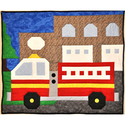Fire Engine Quilt Pattern CQ-070 - Paper Pattern