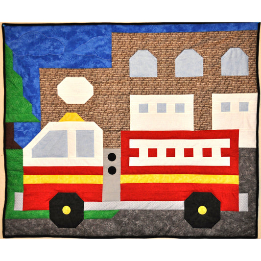 Fire Engine Quilt CQ-070e - Downloadable Pattern