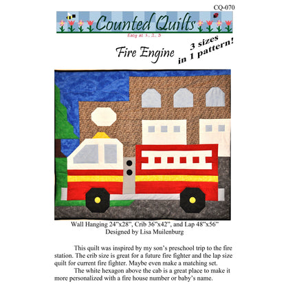 Fire Engine Quilt Pattern CQ-070 - Paper Pattern