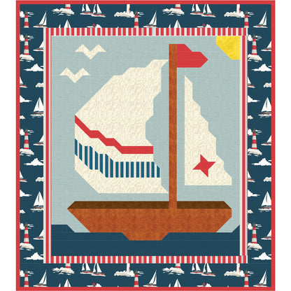 Sailboat Quilt CQ-087e - Downloadable Pattern