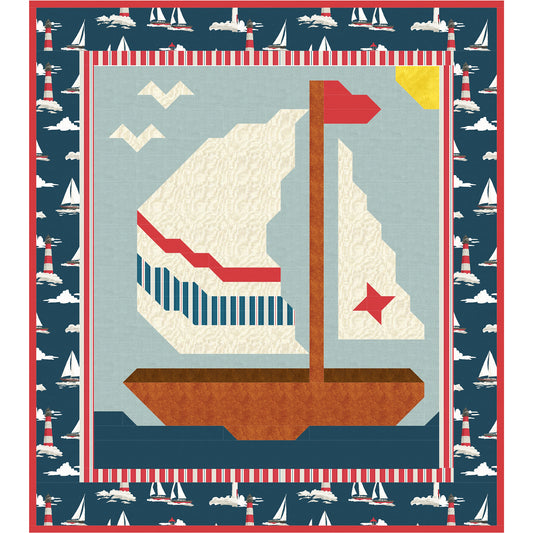Sailboat Quilt Pattern CQ-087 - Paper Pattern