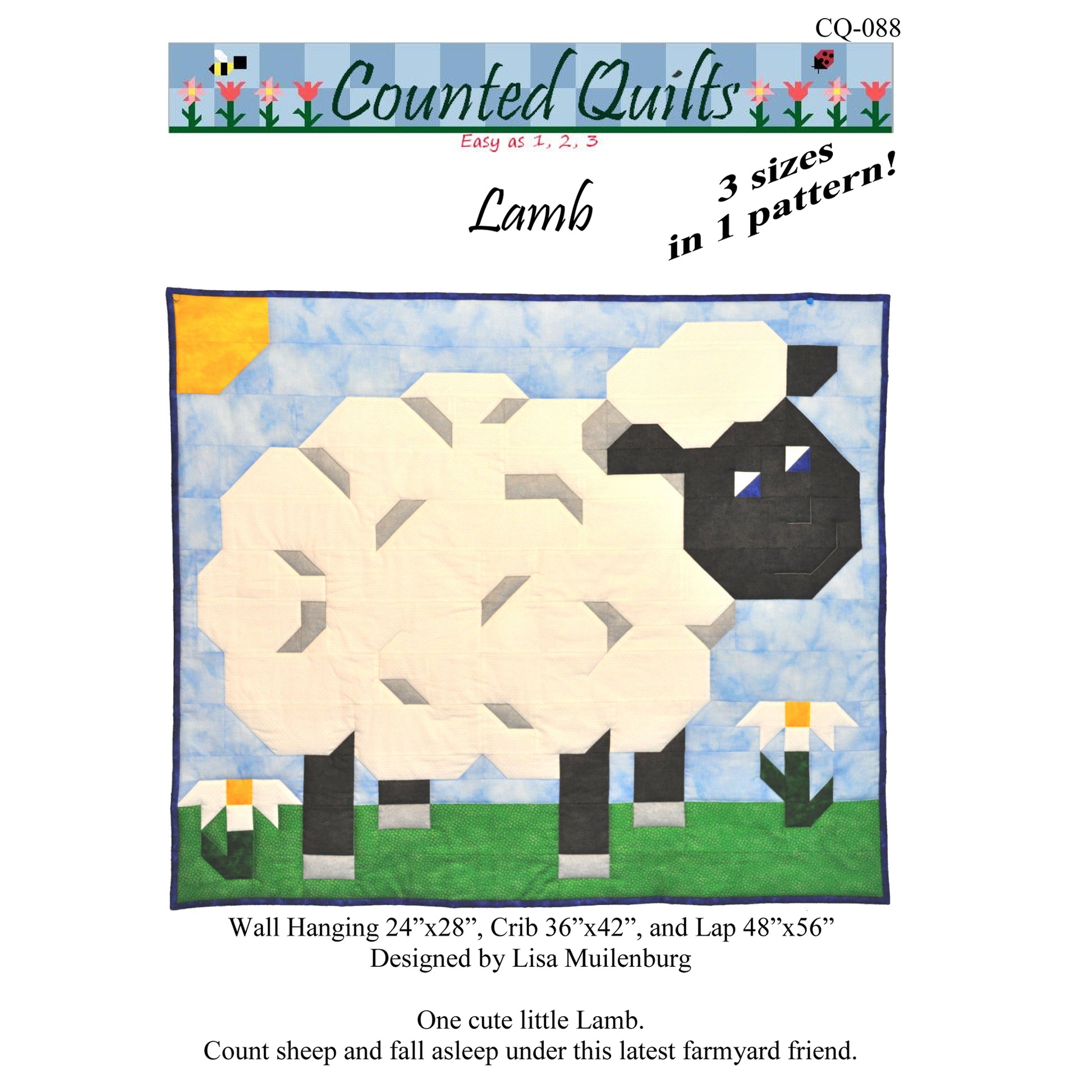 Cover image of pattern for Lamb Quilt.