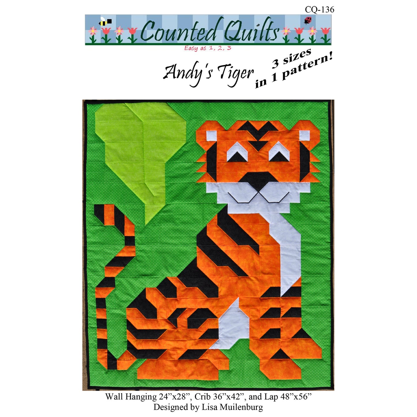 Andy's Tiger Quilt Pattern CQ-136w  - Wholesale Product