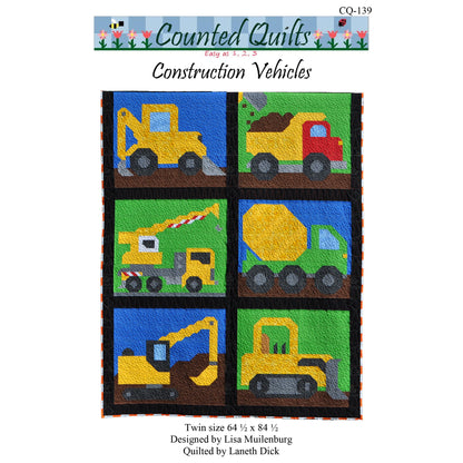 Construction Vehicles Quilt CQ-139e - Downloadable Pattern