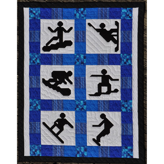 Snowboarding Quilt Pattern CQ-142 - Paper Pattern