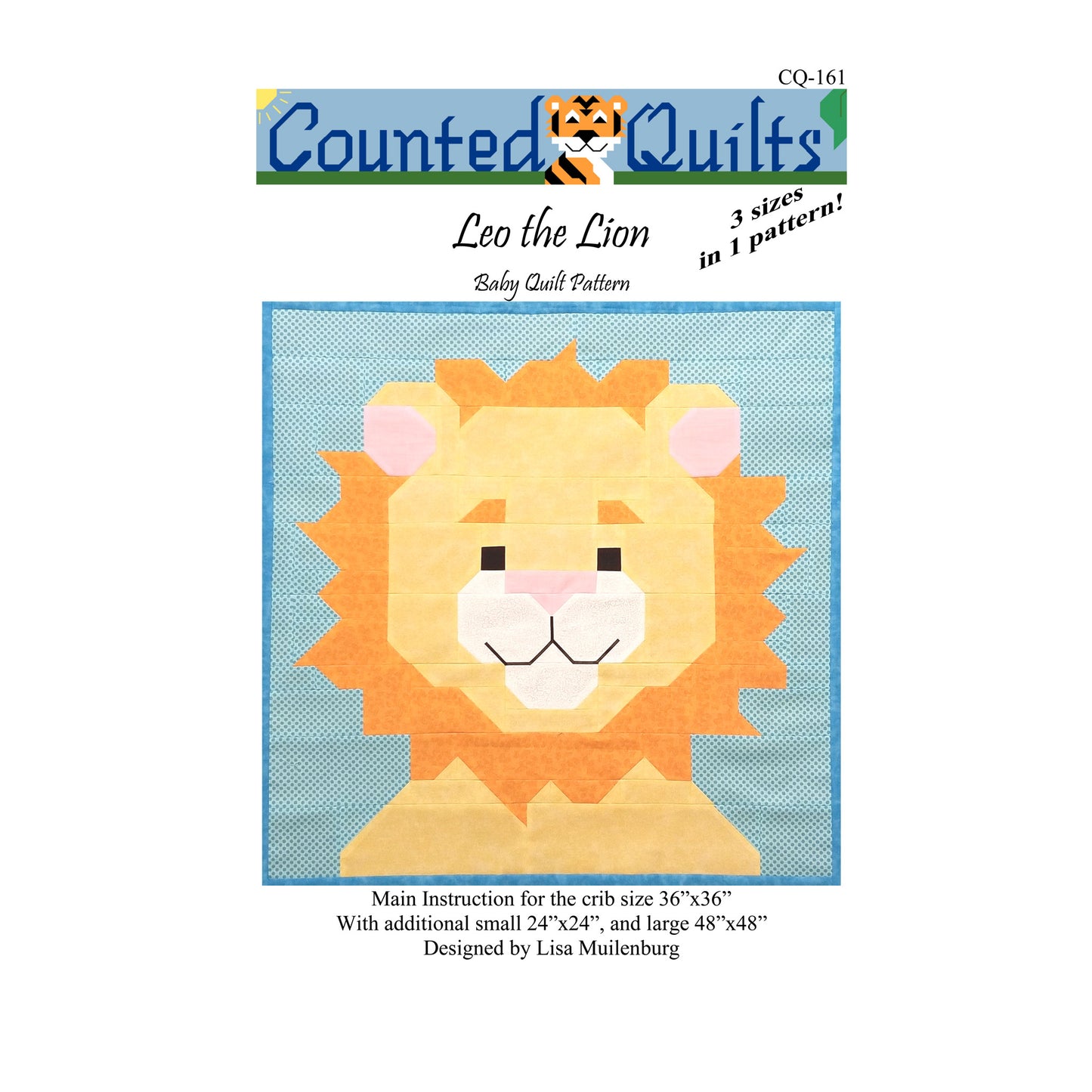 Leo the Lion Quilt Pattern CQ-161 - Paper Pattern