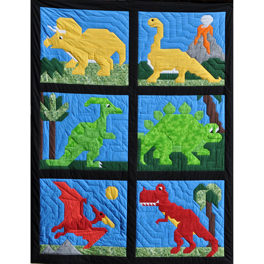 Dinosaurs Quilt Pattern CQ-164 - Paper Pattern