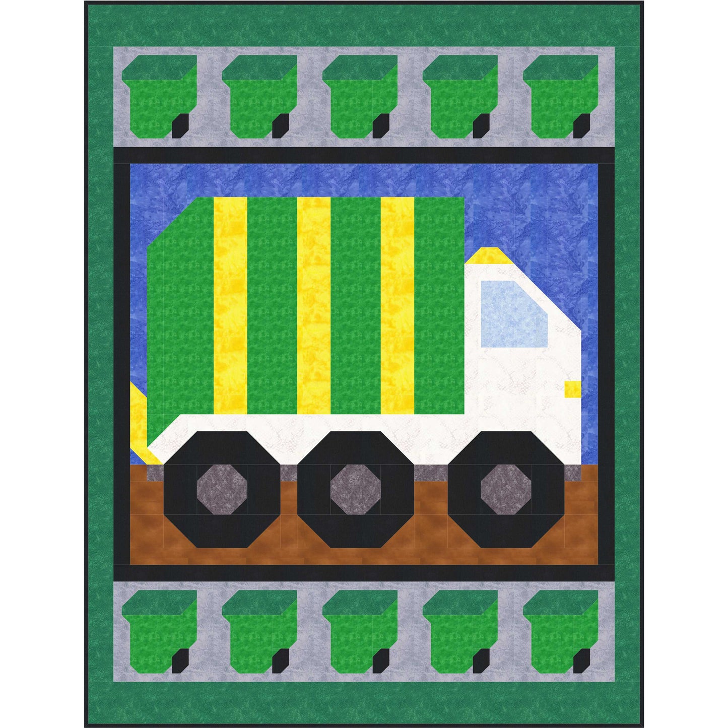 Garbage Truck Twin Quilt Pattern CQ-165 - Paper Pattern