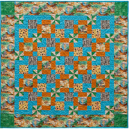 Jungle Spin Quilt CQA-320e - Downloadable Pattern