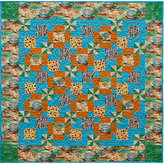 Jungle Spin Quilt Pattern CQA-320 - Paper Pattern