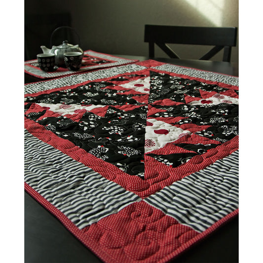 Tea For Two Table Topper and Placemat Pattern CQA-400 - Paper Pattern