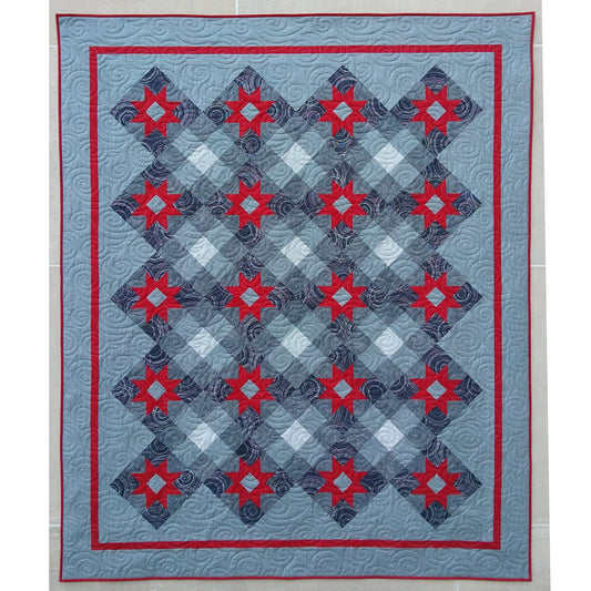 Image of the Starlight Plaid quilt by Canuck Quilter Designs.