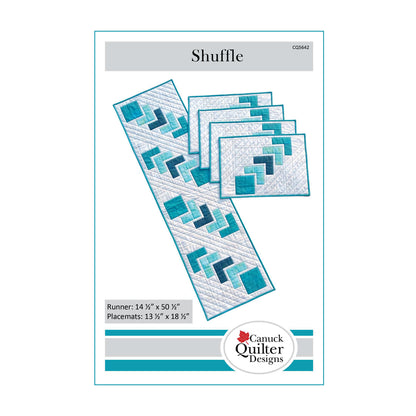 Shuffle Table Runner and Placemats CQD-5642e - Downloadable Pattern