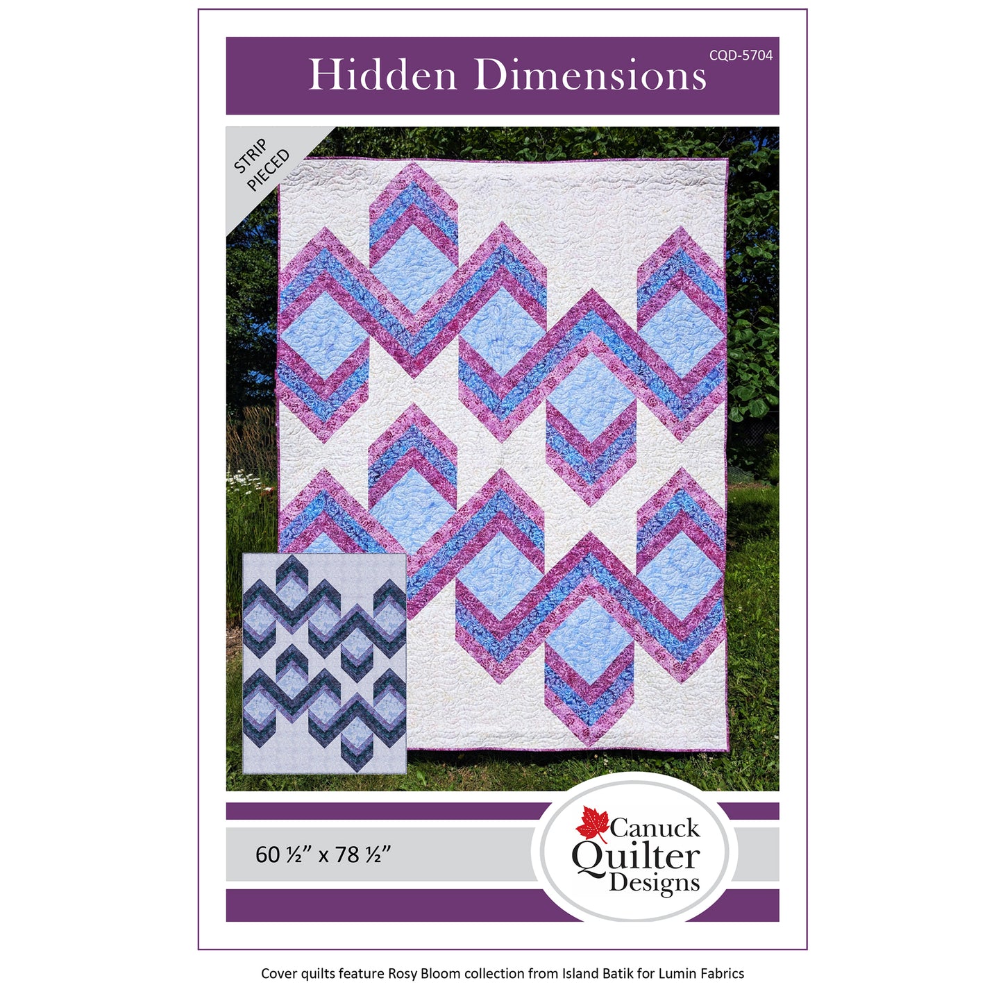 Cover image of pattern for Hidden Dimensions quilt.