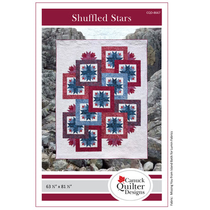 Cover image of pattern for Shuffling Stars Quilt.