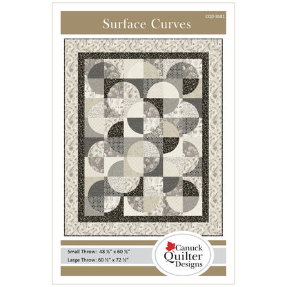 Cover image of pattern for Surface Curves quilt.