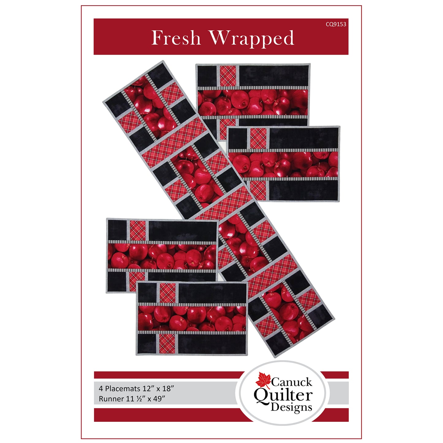 Fresh Wrapped Placemats and Table Runner CQD-9153e - Downloadable Pattern