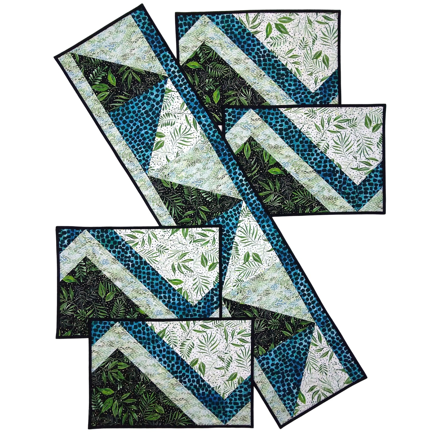 Flipped Placemats and Table Runner CQD-9160e - Downloadable Pattern