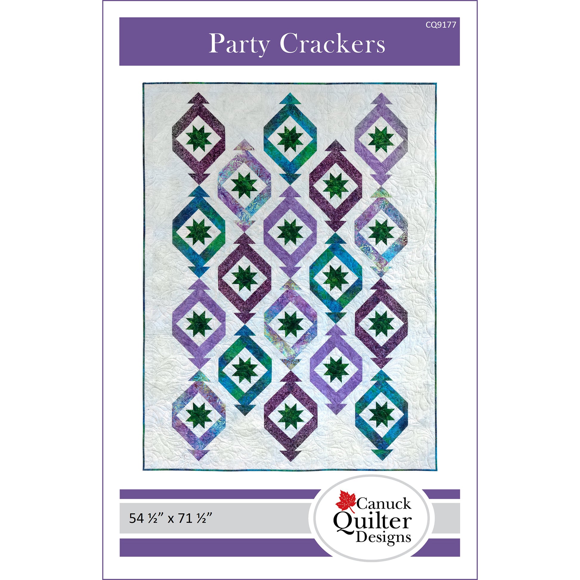 Cover image of pattern for Party Crackers quilt.