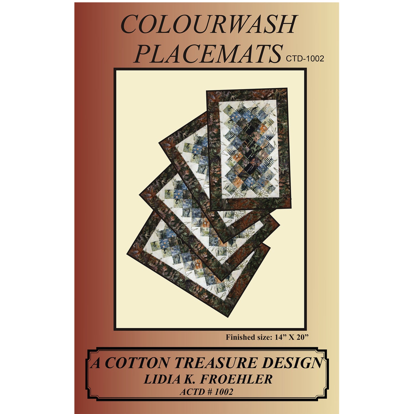 Colourwash Placemats Pattern CTD-1002 - Paper Pattern