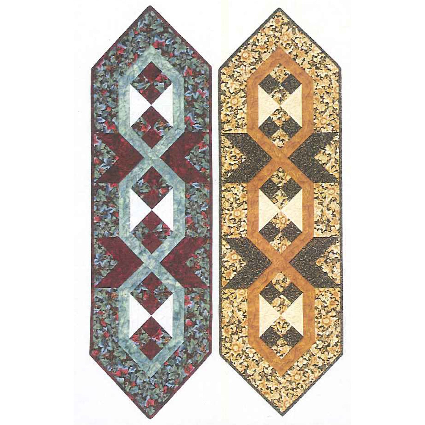 Four Patch Links Table Runner CTD-1003e - Downloadable Pattern