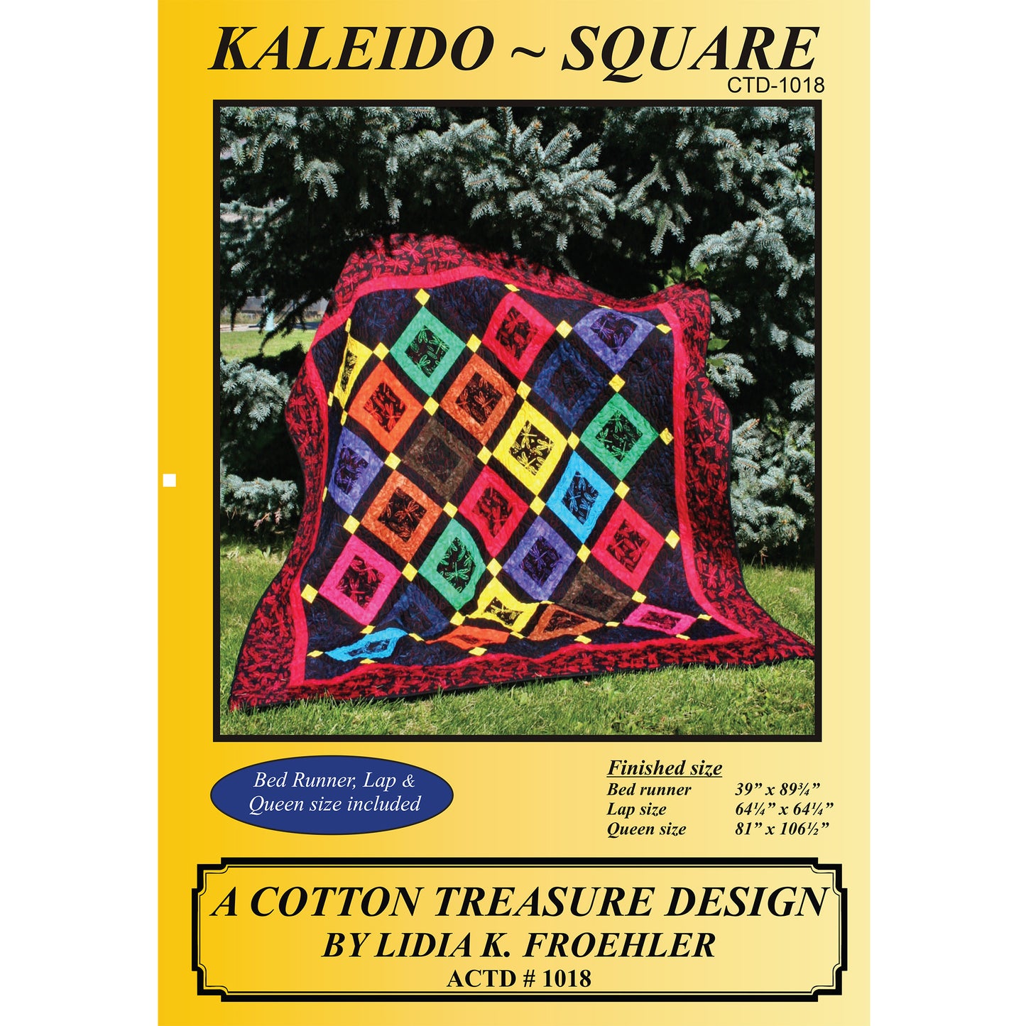 Kaleido Square Quilt CTD-1018e - Downloadable Pattern