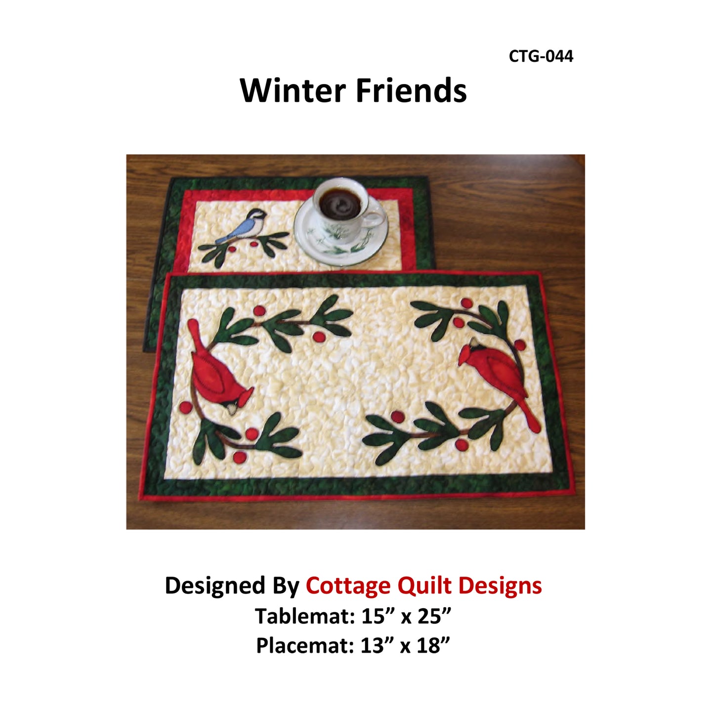 Winter Friends Table Set CTG-044e - Downloadable Pattern