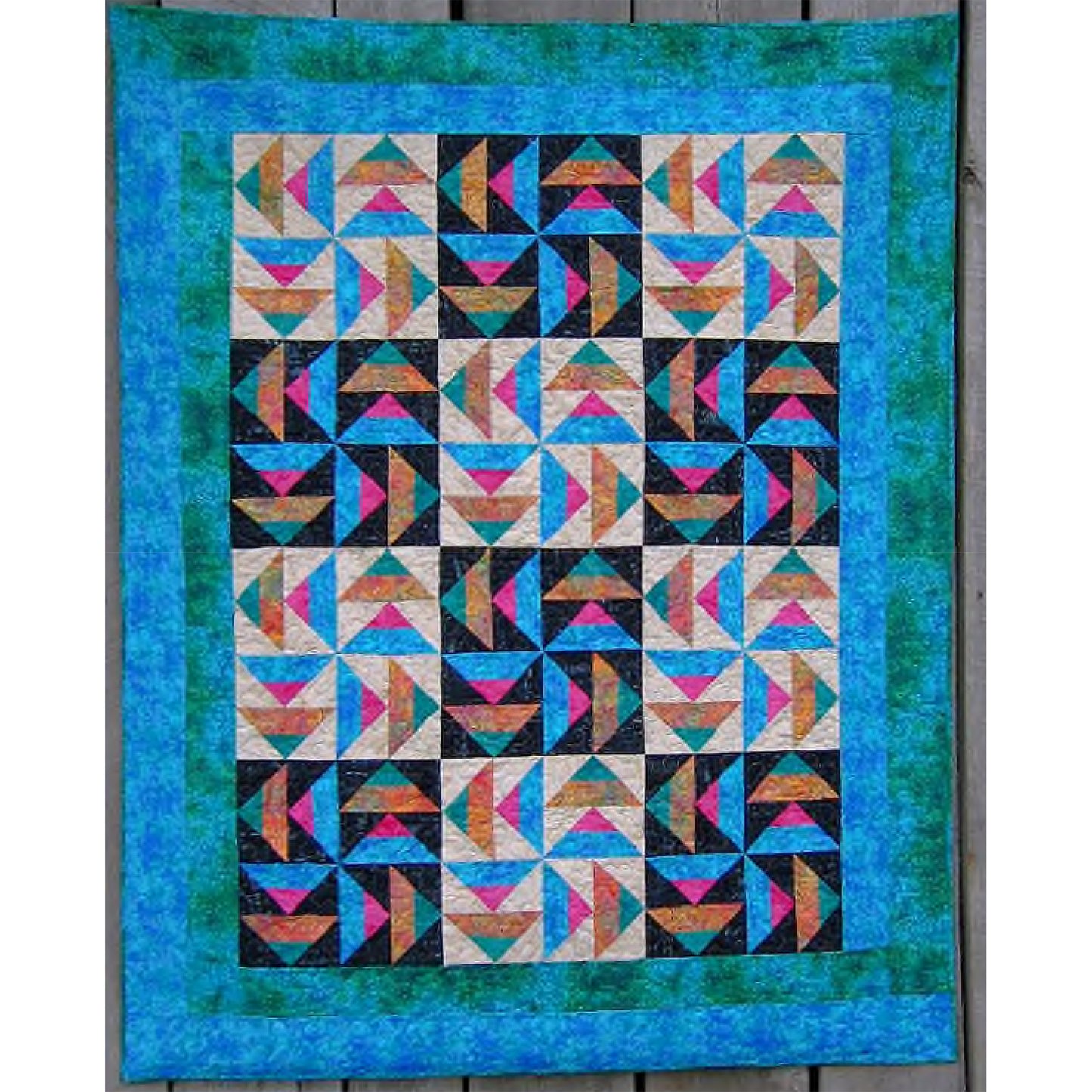 Rainbow Flying Geese Quilt Pattern CTG-045 - Paper Pattern