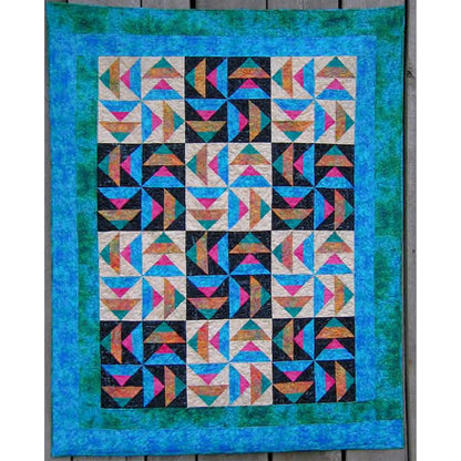 Rainbow Flying Geese Quilt Pattern CTG-045 - Paper Pattern