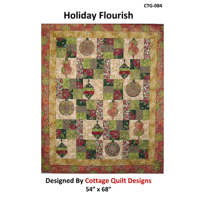 Holiday Flourish Quilt Pattern CTG-084 - Paper Pattern