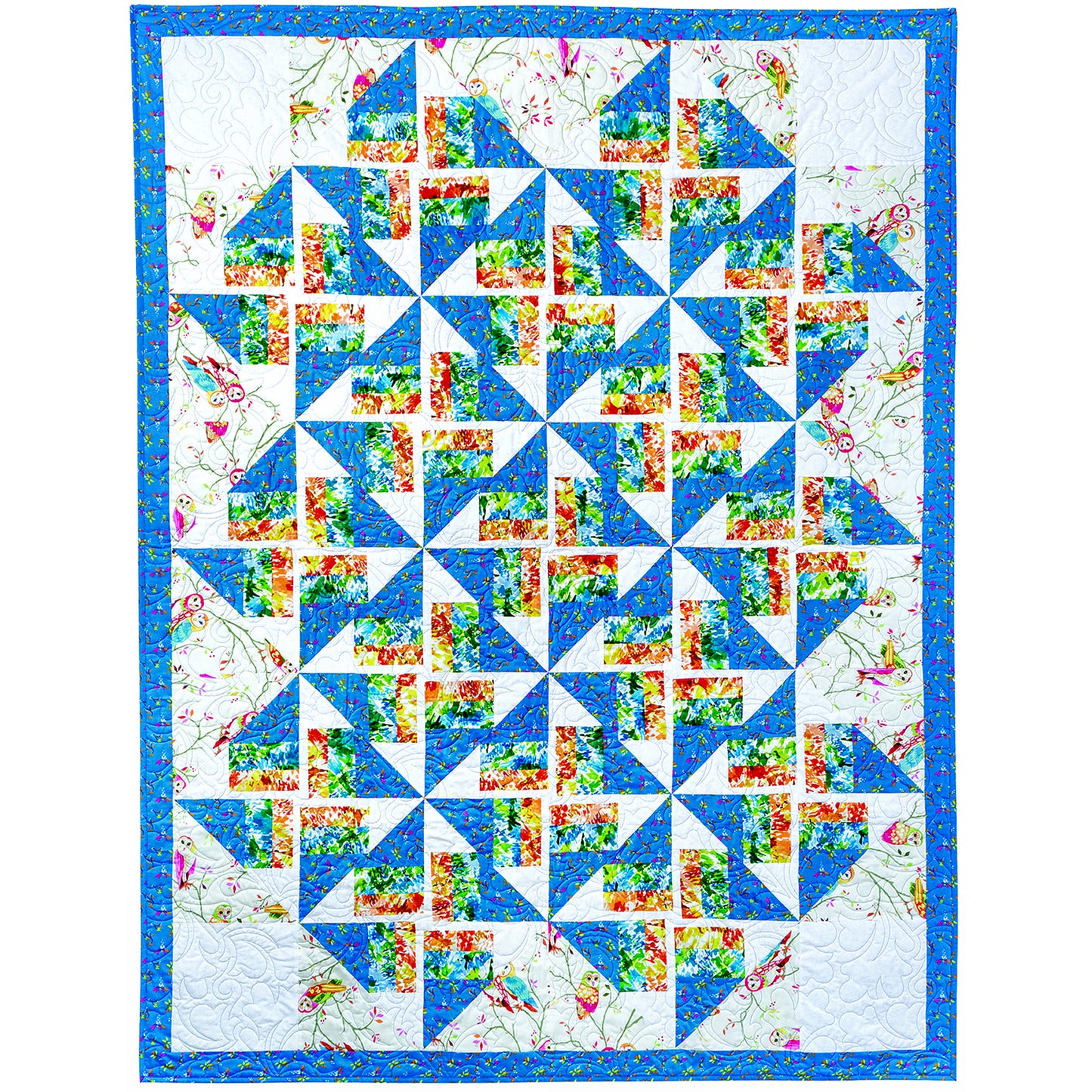 Pinwheel Puzzle Quilt CTG-092e - Downloadable Pattern