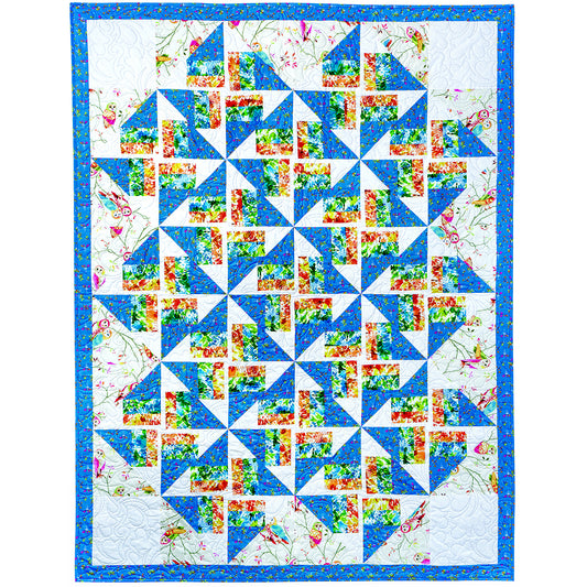 Pinwheel Puzzle Quilt CTG-092e - Downloadable Pattern