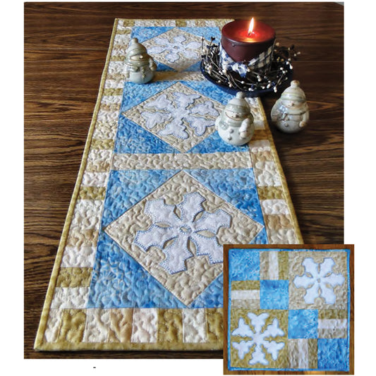 Snowflake Table Runner and Candle Mat Pattern CTG-094 - Paper Pattern