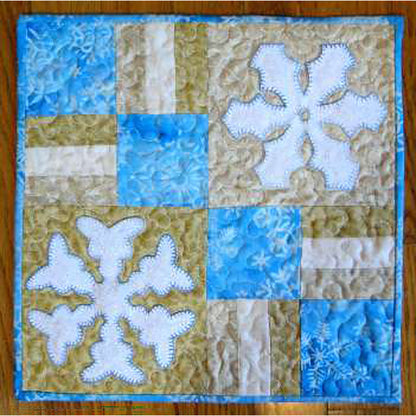 Snowflake Table Runner and Candle Mat Pattern CTG-094 - Paper Pattern