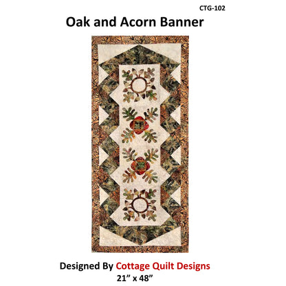 Oak and Acorn Banner CTG-102e - Downloadable Pattern
