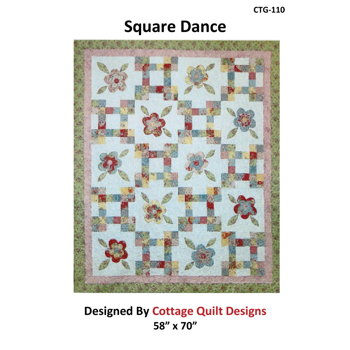 Square Dance Quilt Pattern CTG-110 - Paper Pattern