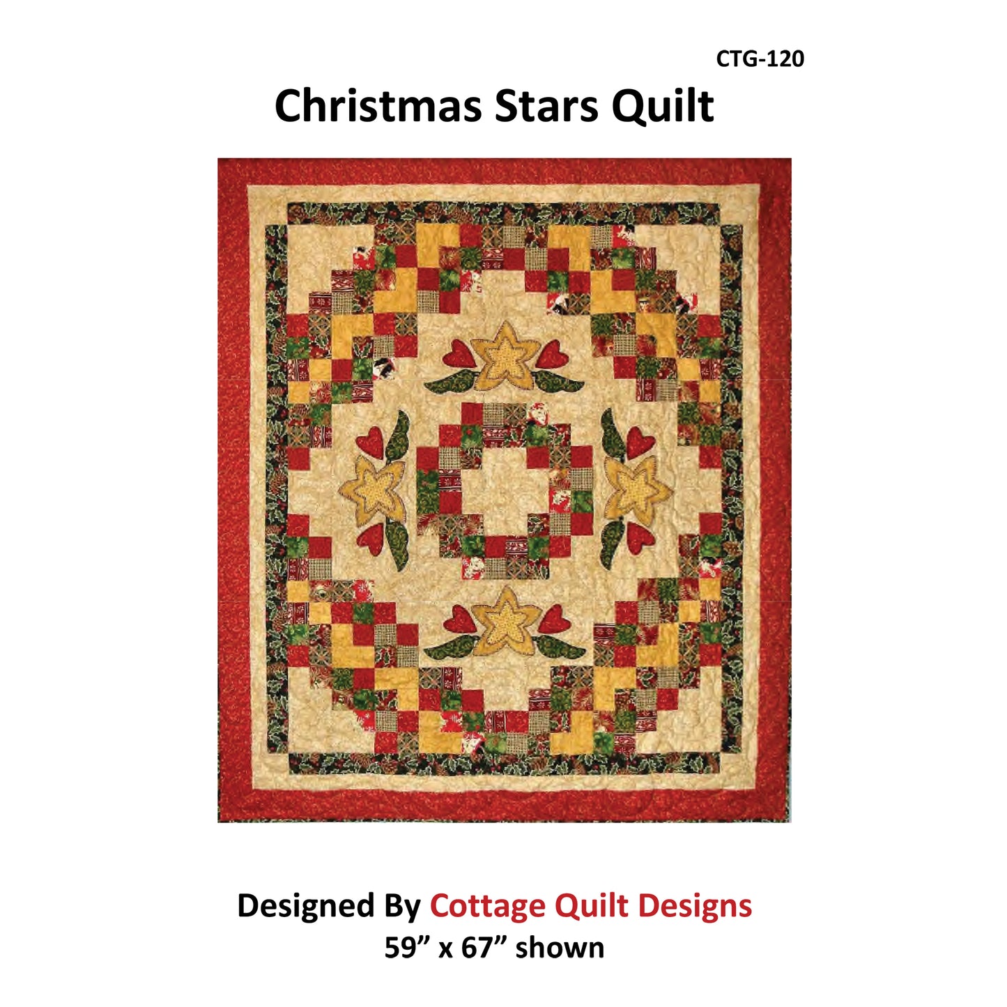 Christmas Stars Quilt Pattern CTG-120w - Wholesale Product