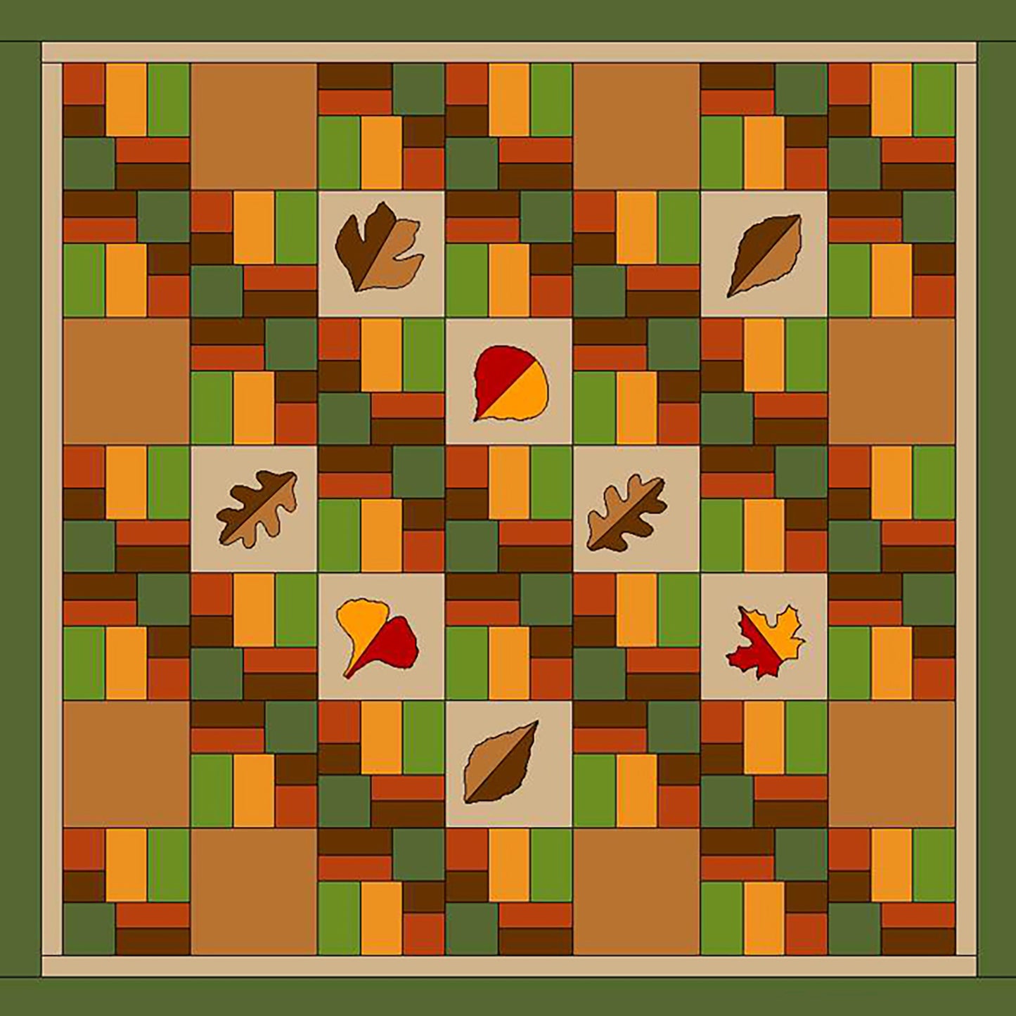 Leaf Medley Quilt CTG-122e - Downloadable Pattern