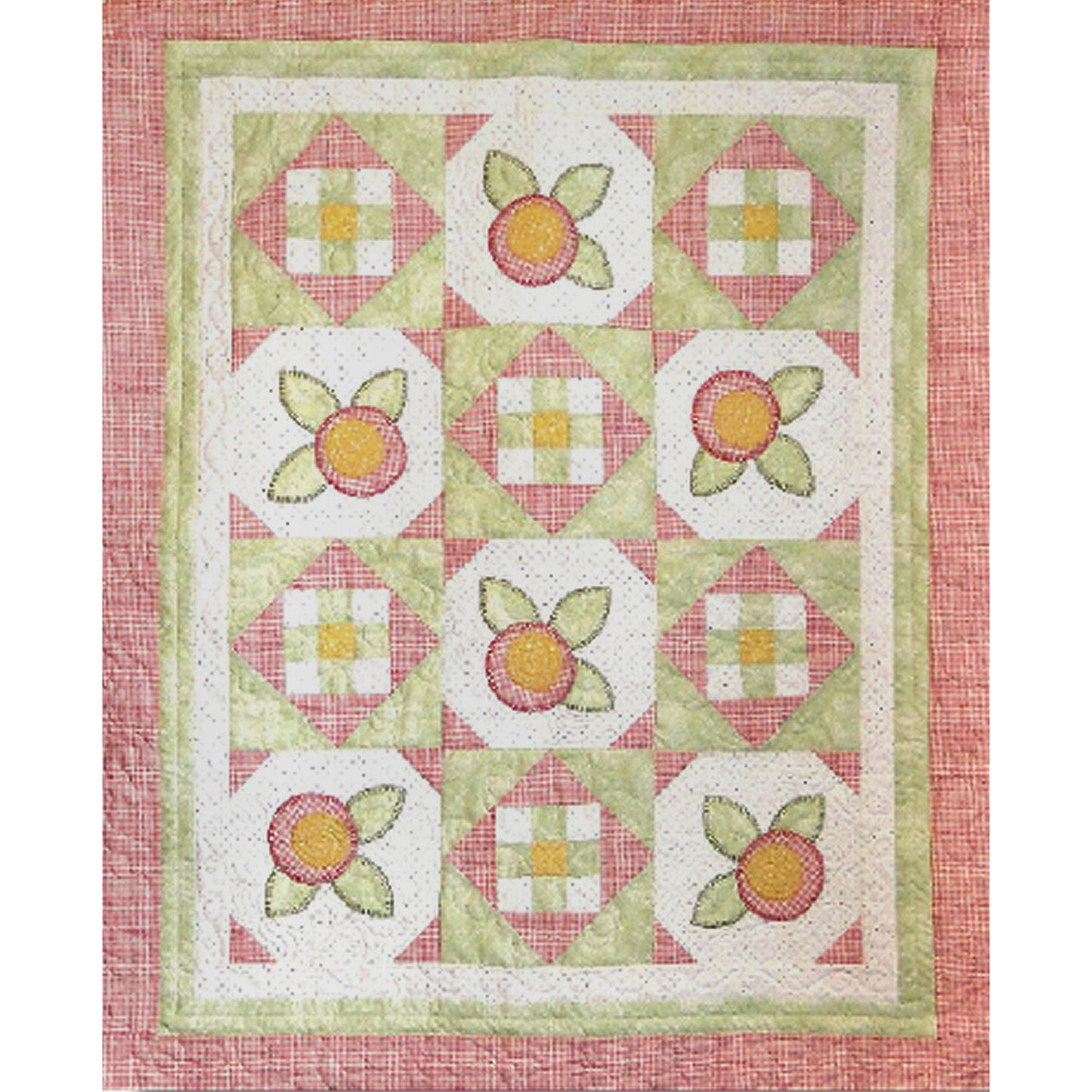 Baby Rosebuds Quilt CTG-123e - Downloadable Pattern