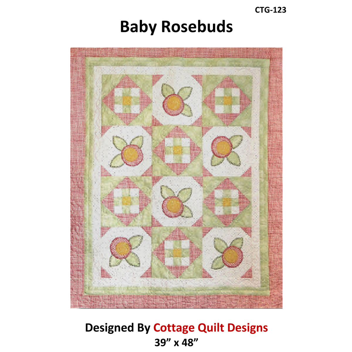 Baby Rosebuds Quilt CTG-123e - Downloadable Pattern