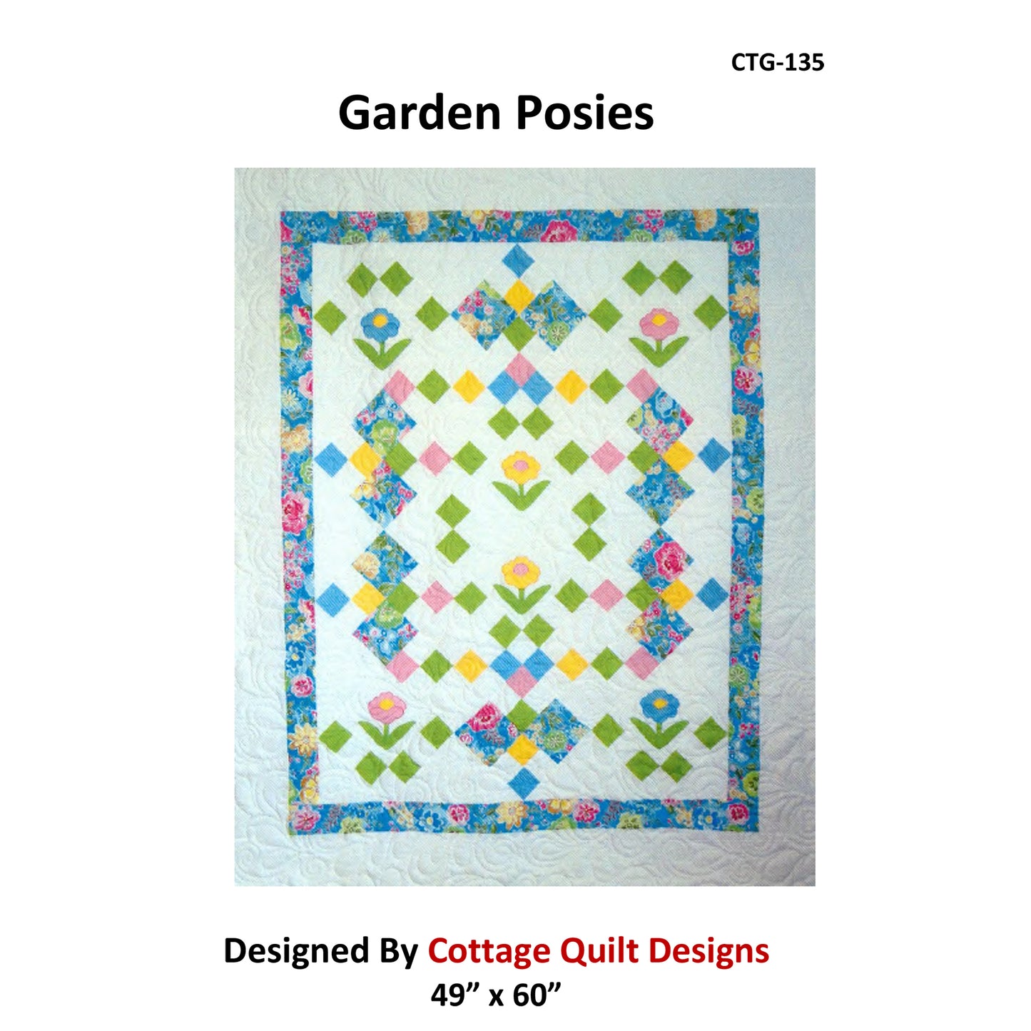 Garden Posies Quilt CTG-135e - Downloadable Pattern