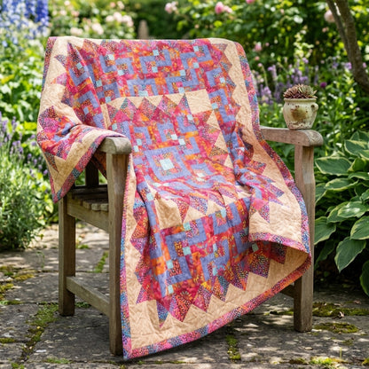 Batik Cabins Quilt CTG-145e - Downloadable Pattern