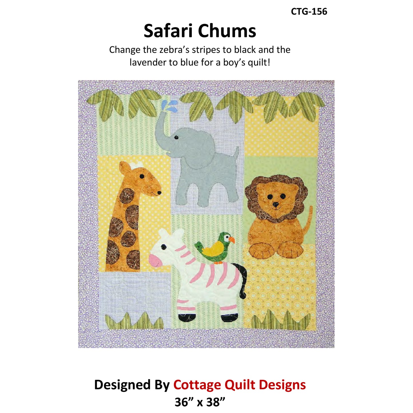 Safari Chums Quilt CTG-156e - Downloadable Pattern