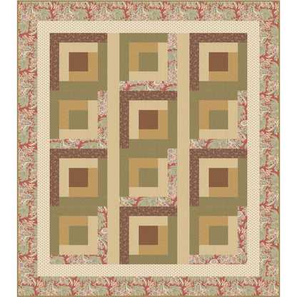 Topsy Turvy Cabins Quilt Pattern CTG-161 - Paper Pattern