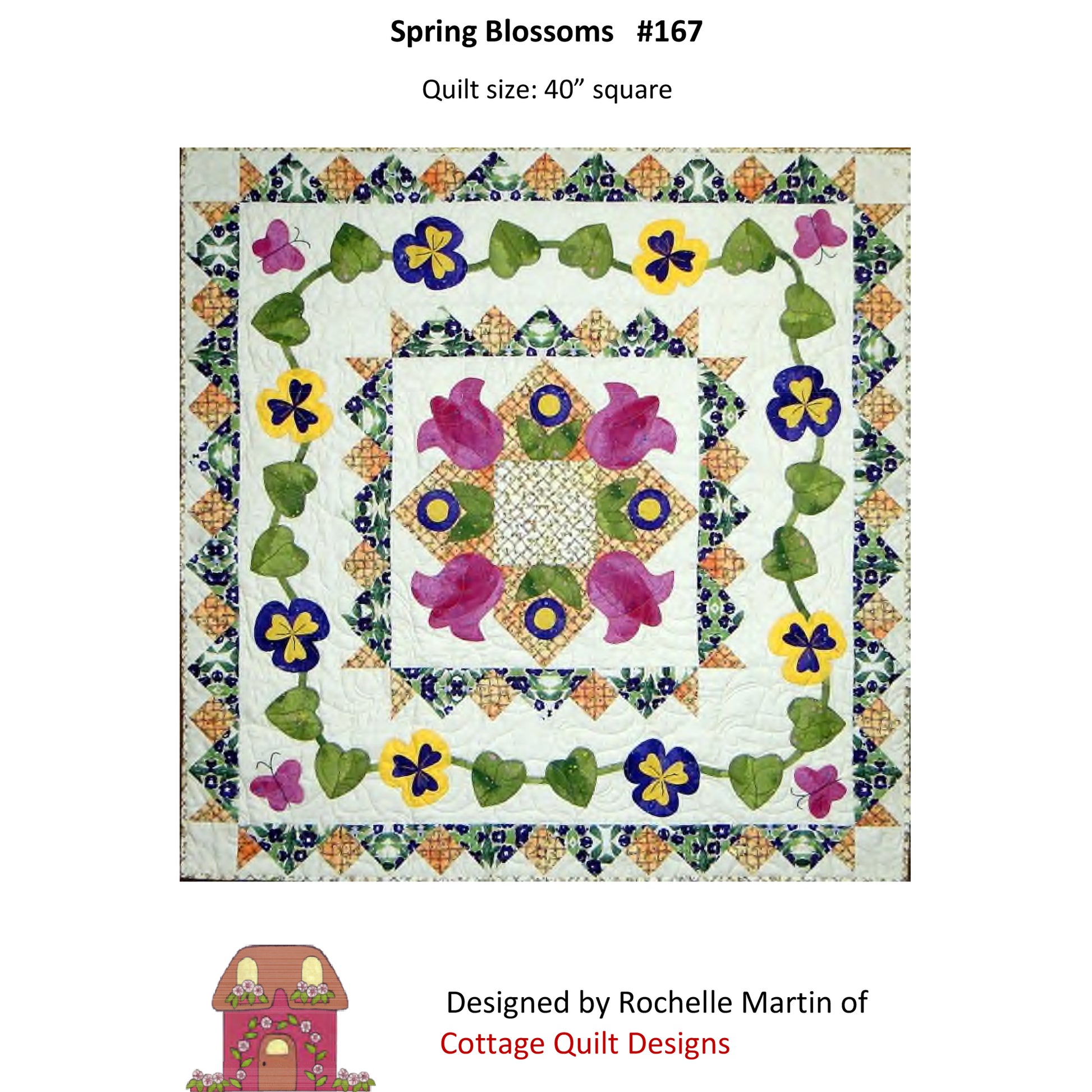 Quilt Pattern For Spring Spring Blossoms Quilt CTG-167e - Downloadable Pattern – QuiltWoman.com