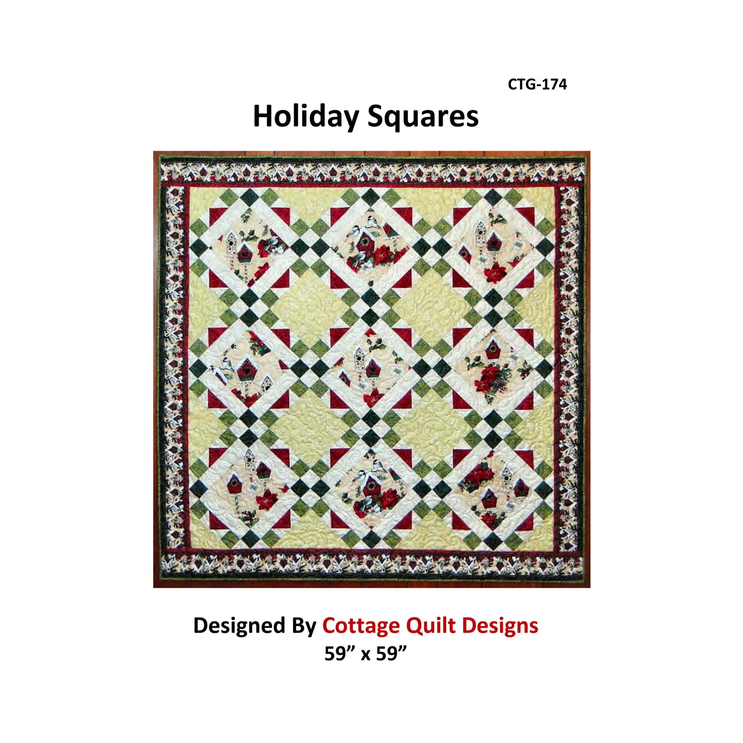 Holiday Squares Quilt CTG-174e - Downloadable Pattern
