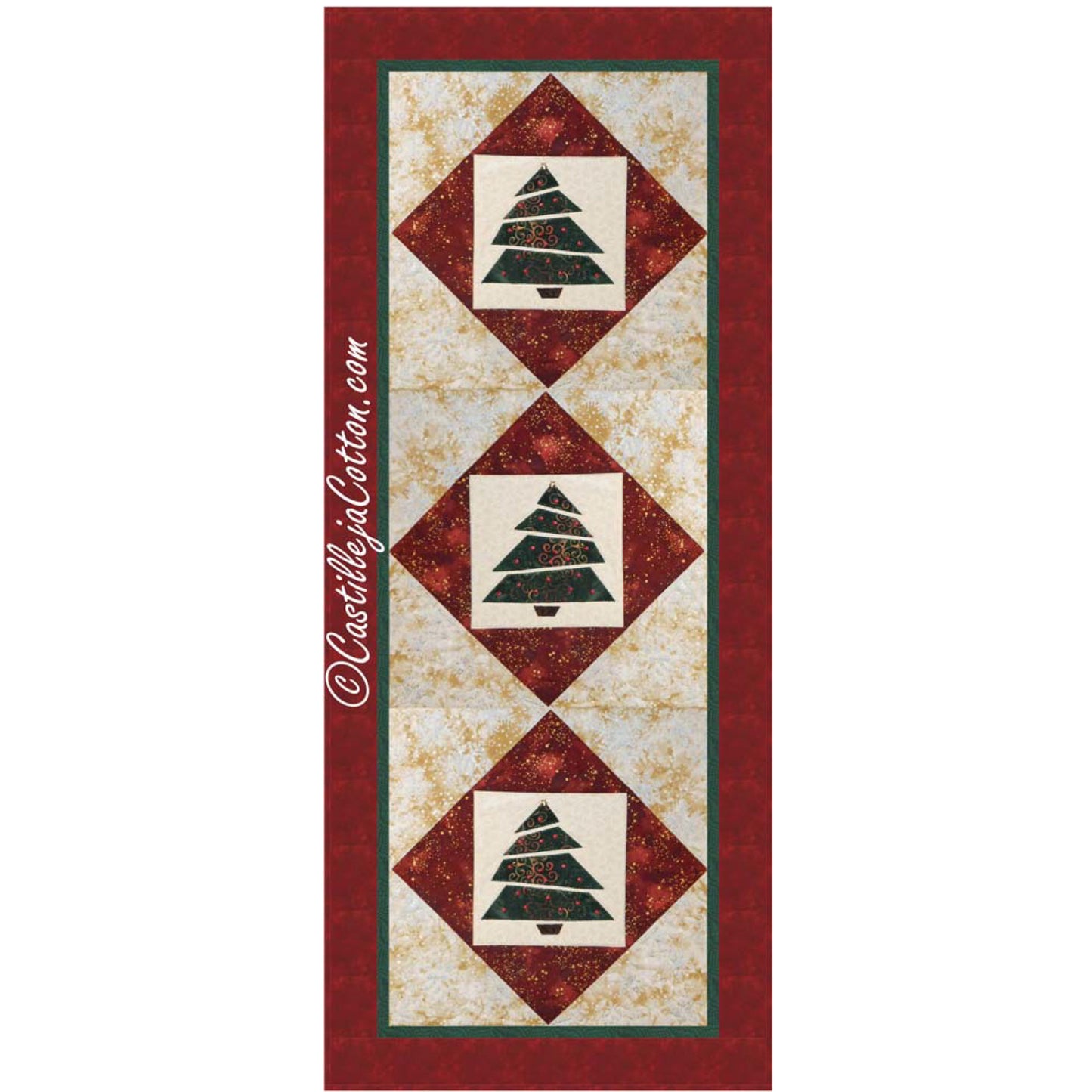 Sliced Trees Table Runner CJC-4710e - Downloadable Pattern