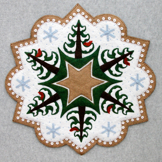 Winter Trees with Birds Table Topper Pattern DBM-005 - Paper Pattern